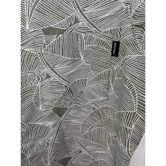 Molokai Surf‎ Co. Shirt Men's Medium Button Down Floral Hawaiian Floral Surfer - Picture 4 of 11